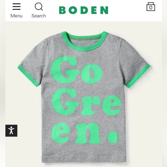 Go Green Ringer Mini Boden 2T tee - Picture 5 of 5